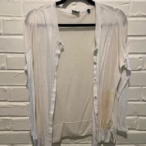 Cabi white and cream cardigan